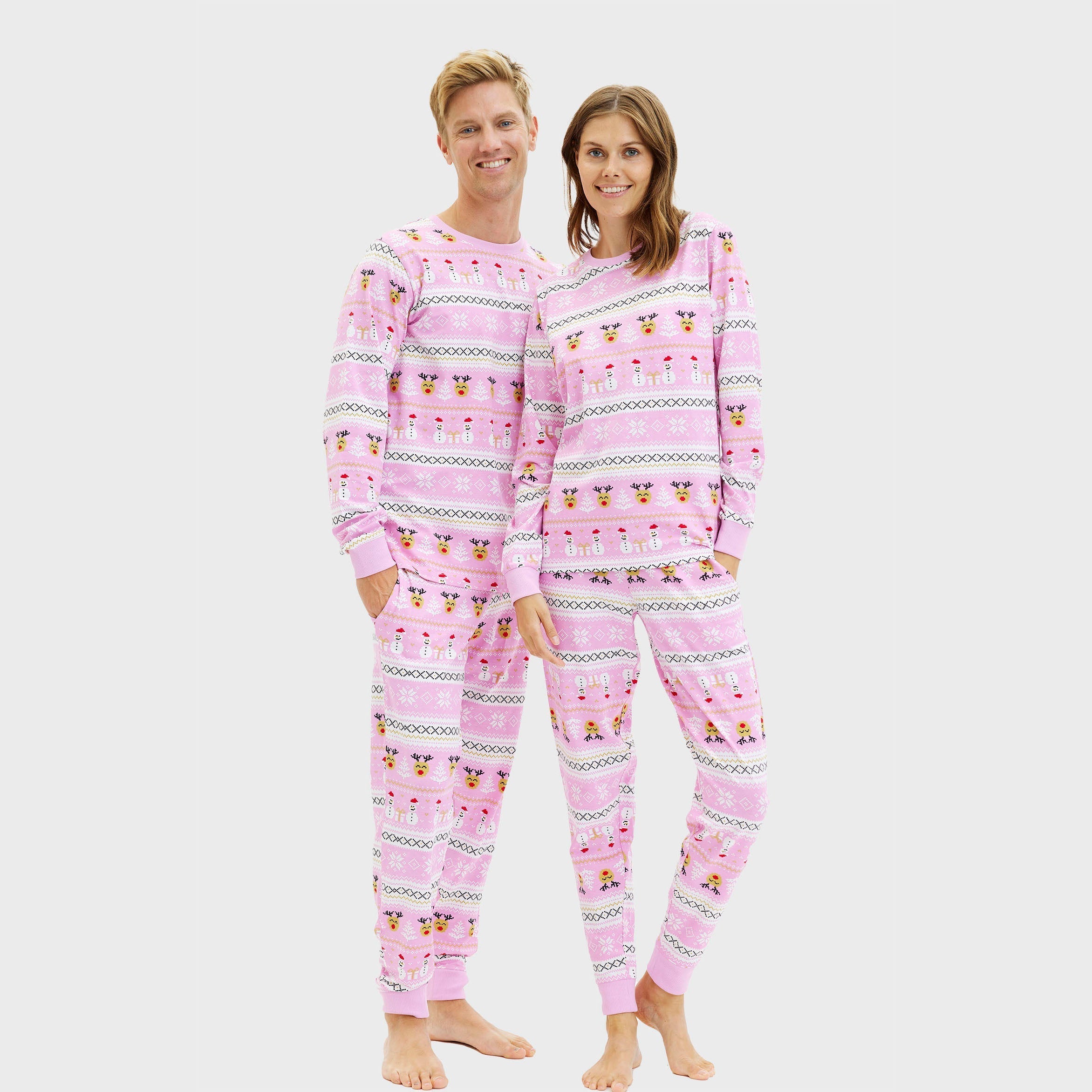 Ultieme kerstpyjama roze - Heren.