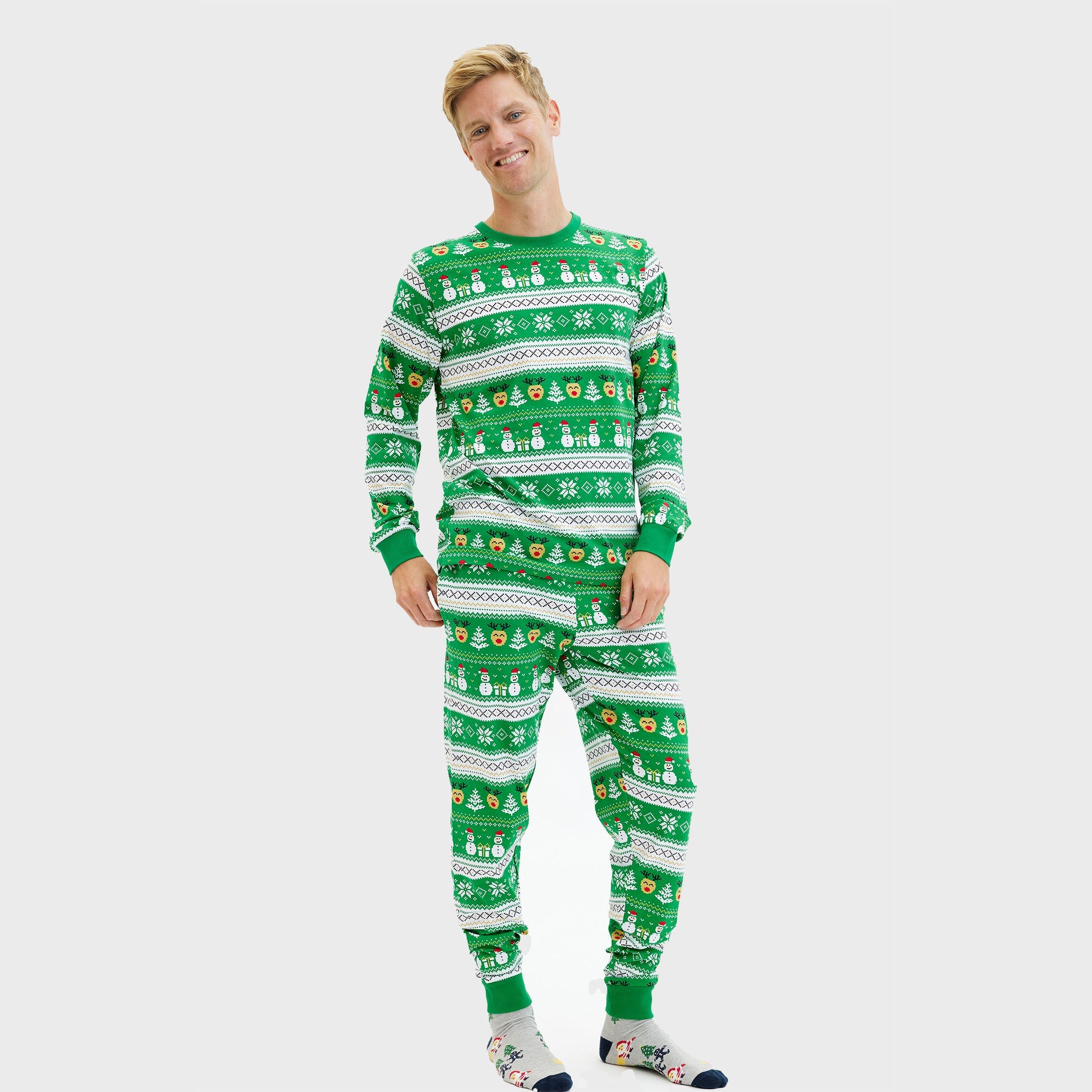 Ultieme kerstpyjama groen - Heren.