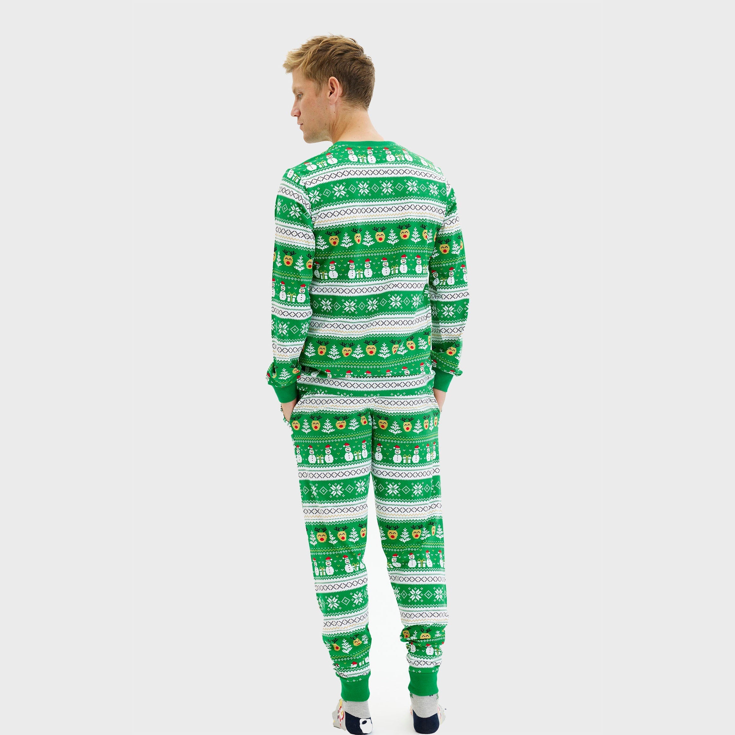 Ultieme kerstpyjama groen - Heren.