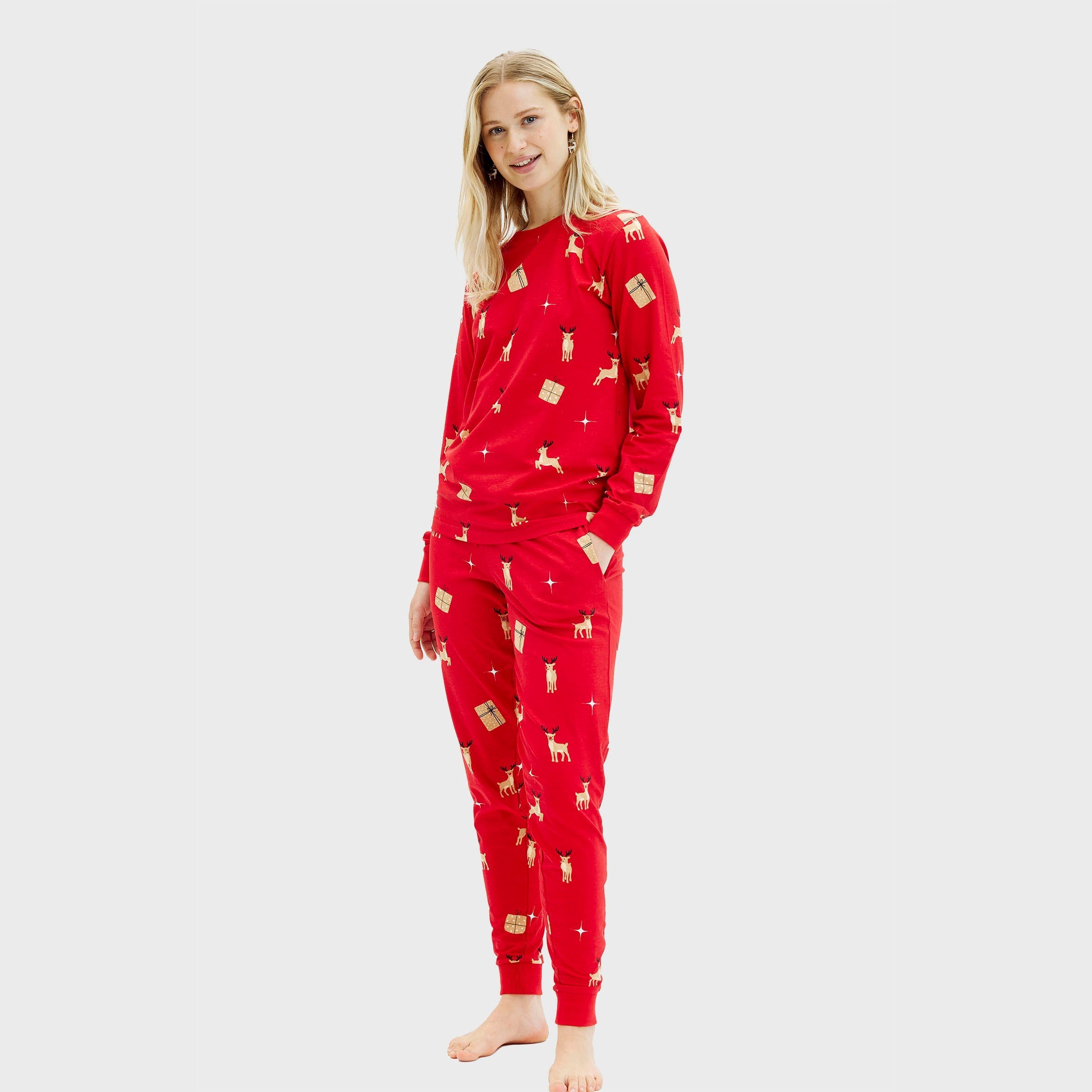 Elegante rode kerstpyjama - Dames.