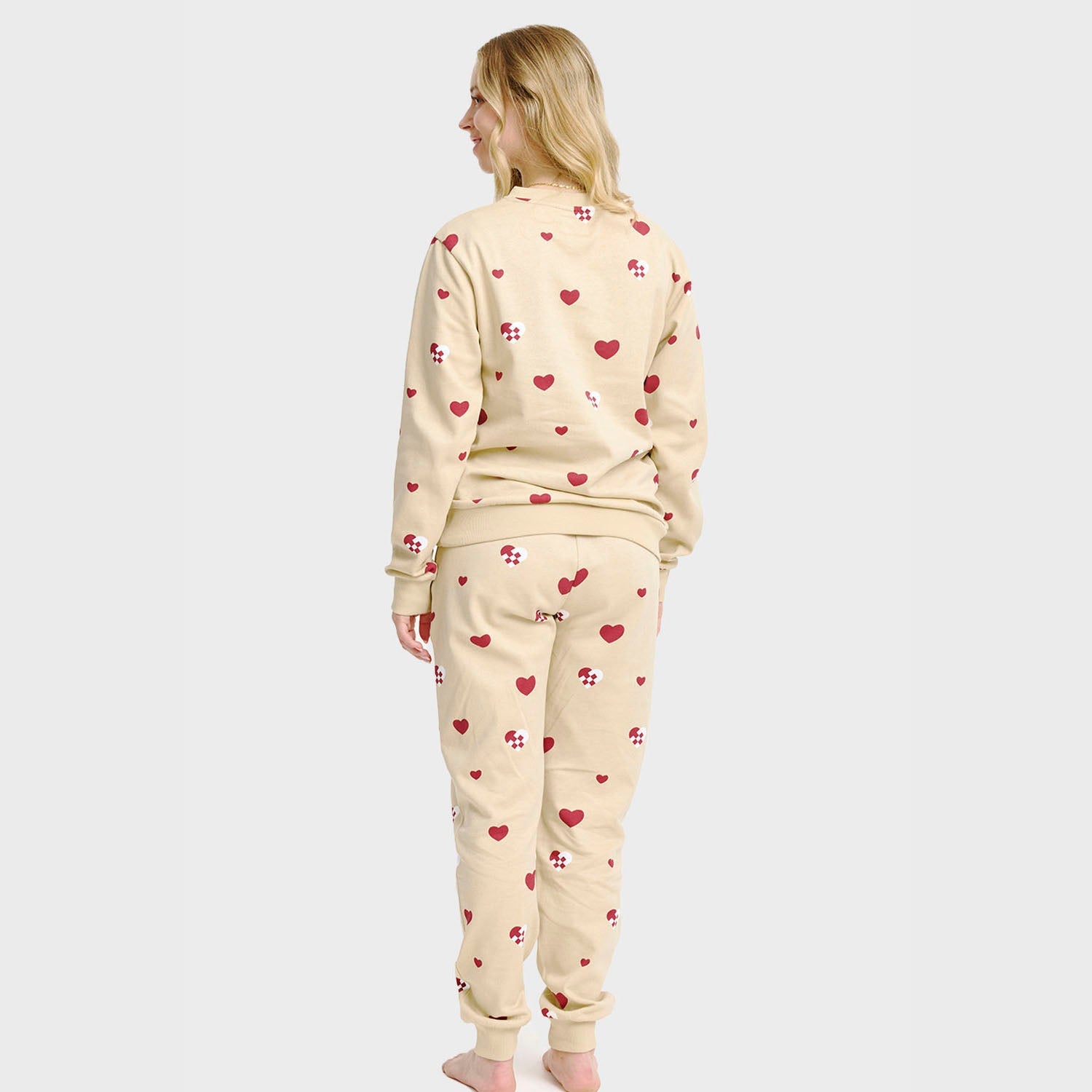 Kersthart sweatset – Dames