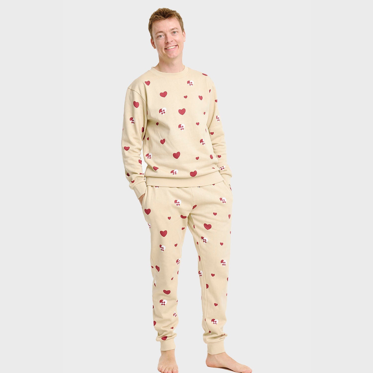 Kersthart sweatset – Heren