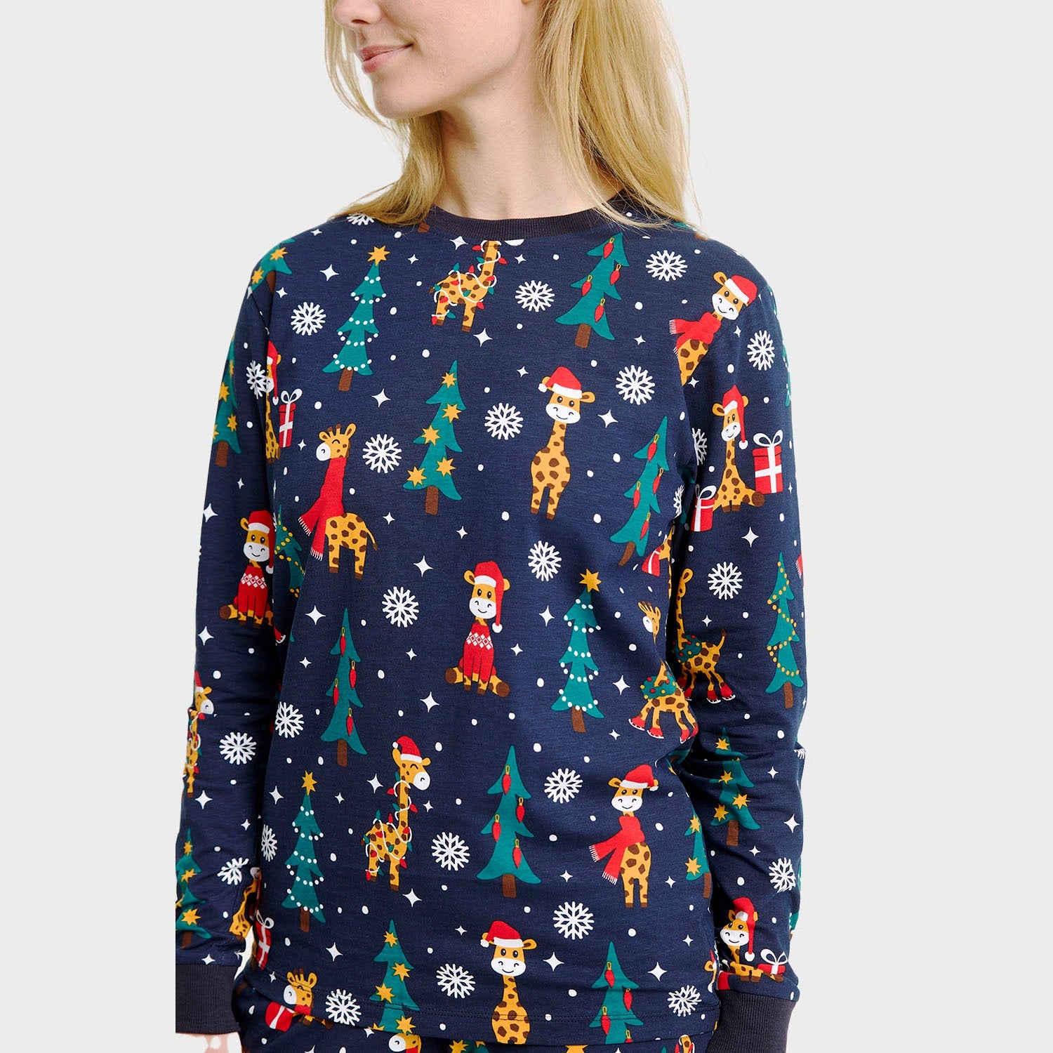 De giraffen kerstpyjama – Dames