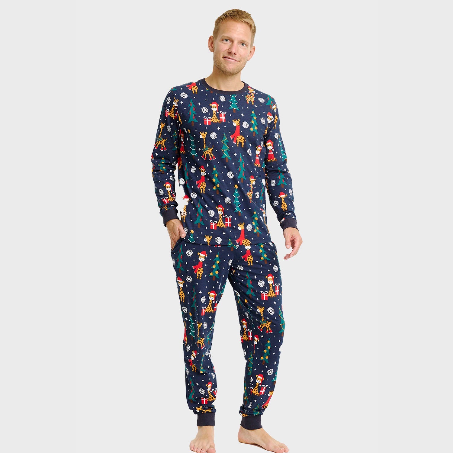 De giraffen kerstpyjama – Heren