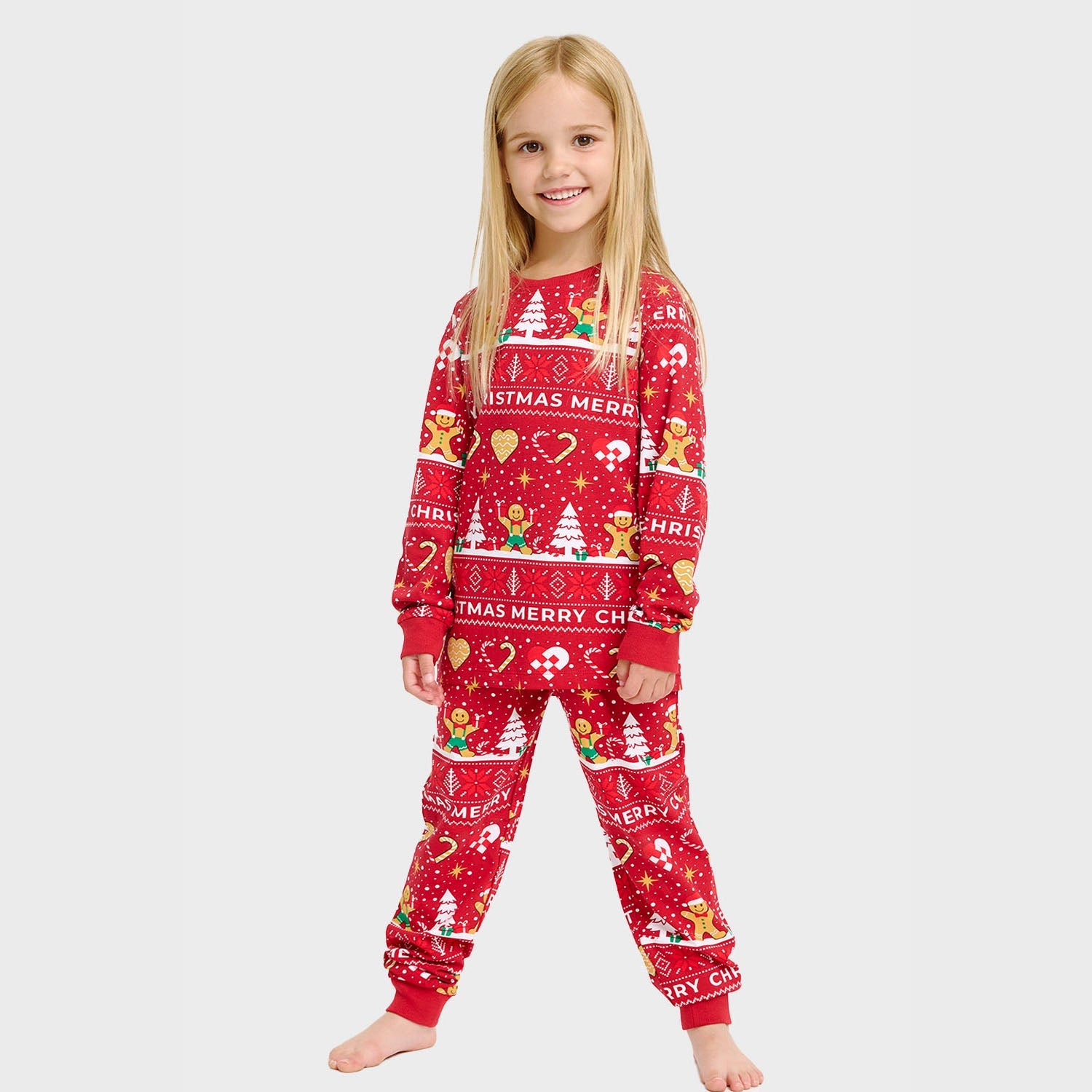 Christmas Cookie kerstpyjama rood – Kinderen