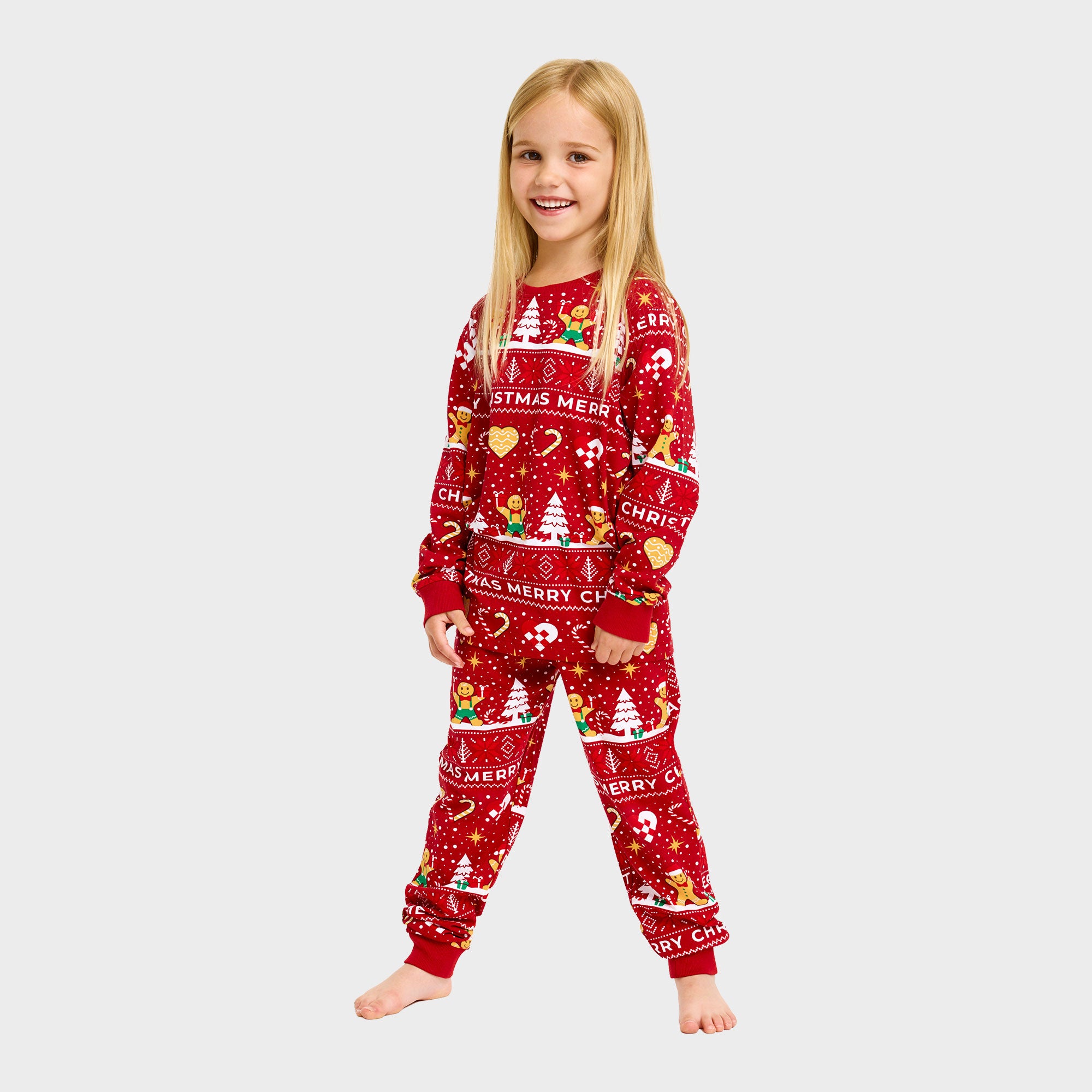 Christmas Cookie kerstpyjama rood – Kinderen