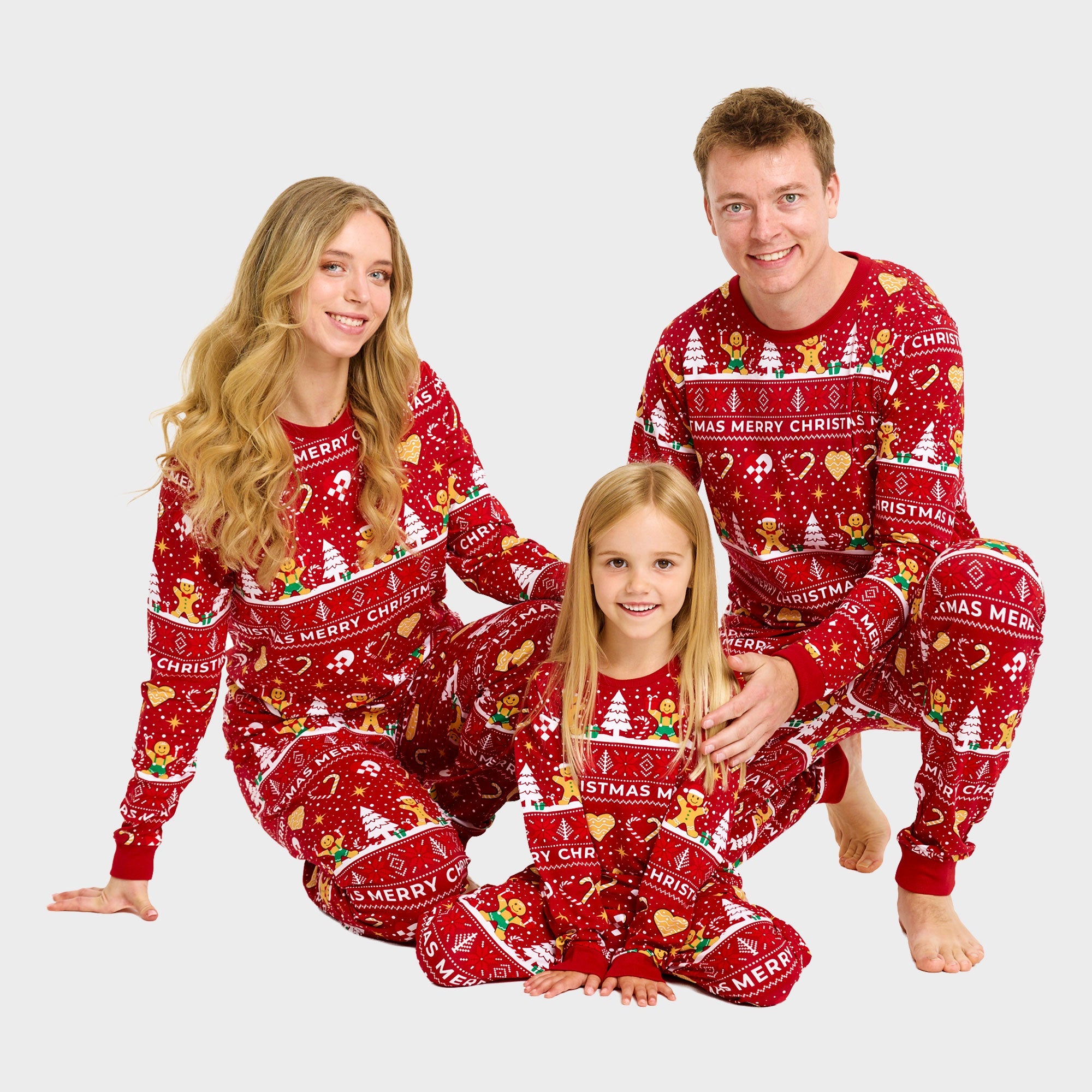 Christmas Cookie kerstpyjama rood voor dames