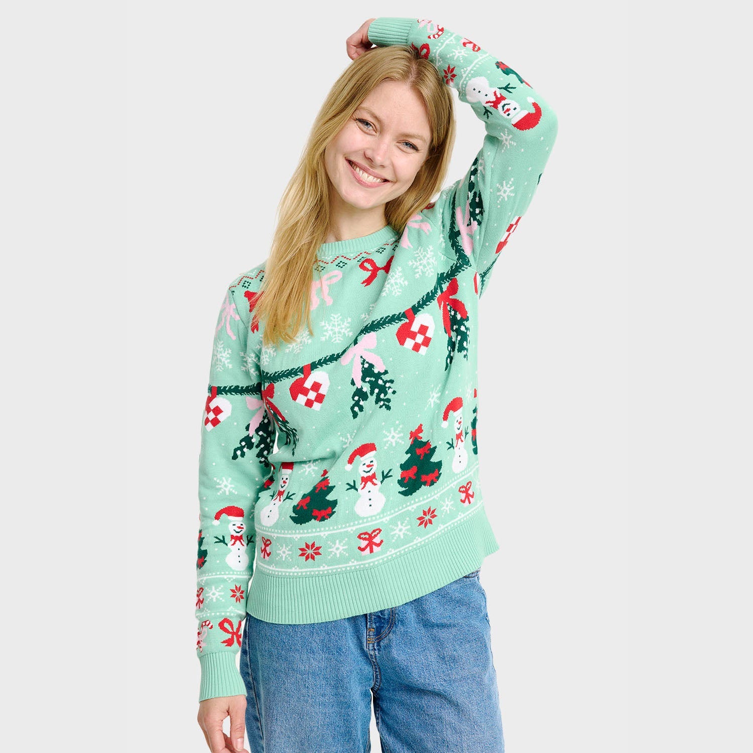 De gestrikte kersttrui – Dames