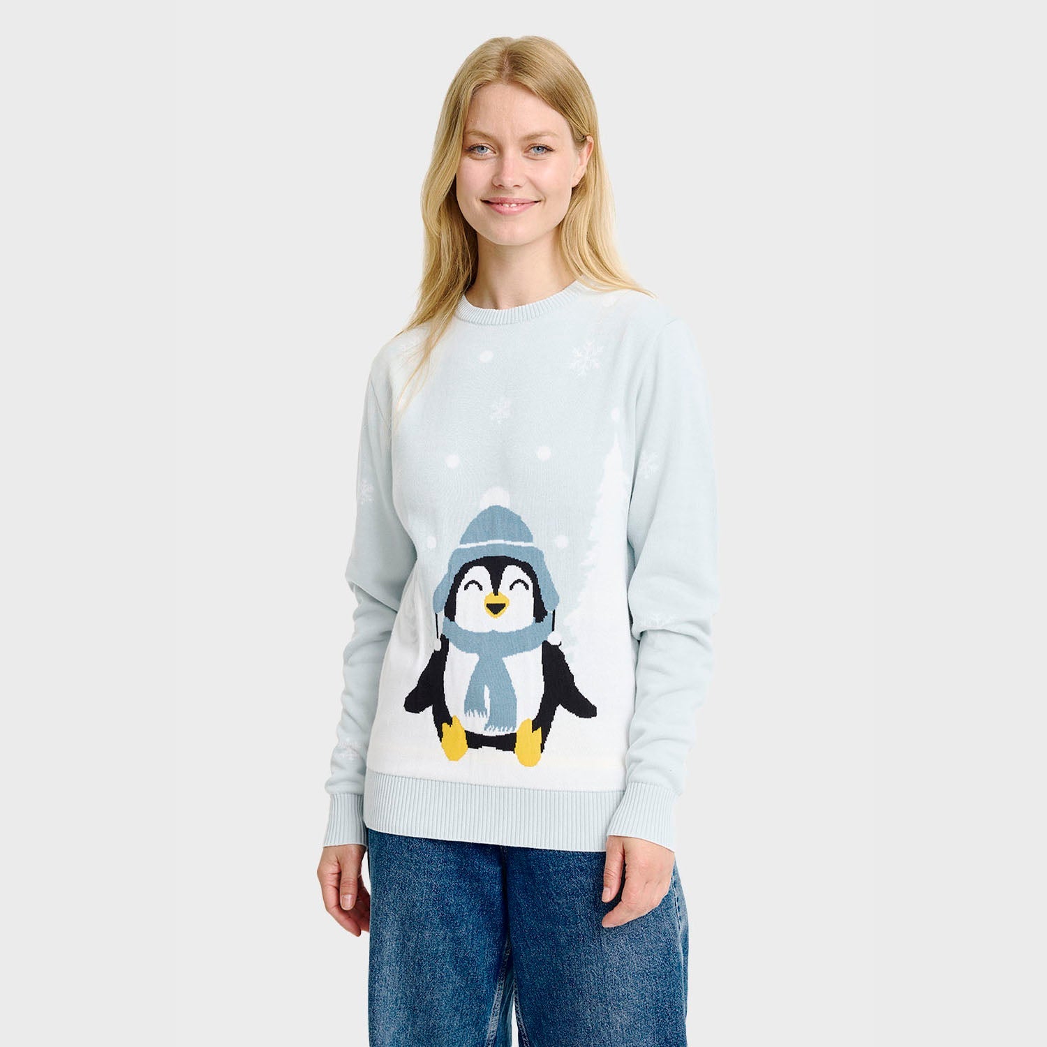 De lieve pinguïn kersttrui – Dames