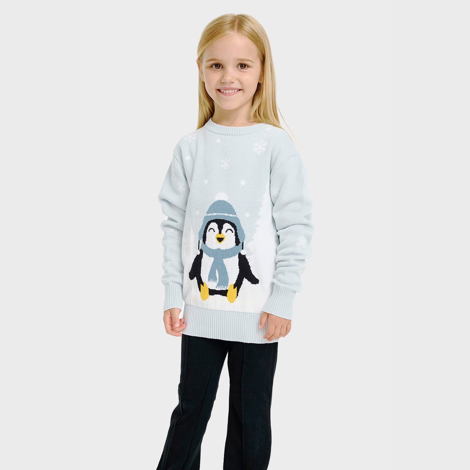 De lieve pinguïn kersttrui – Kinderen