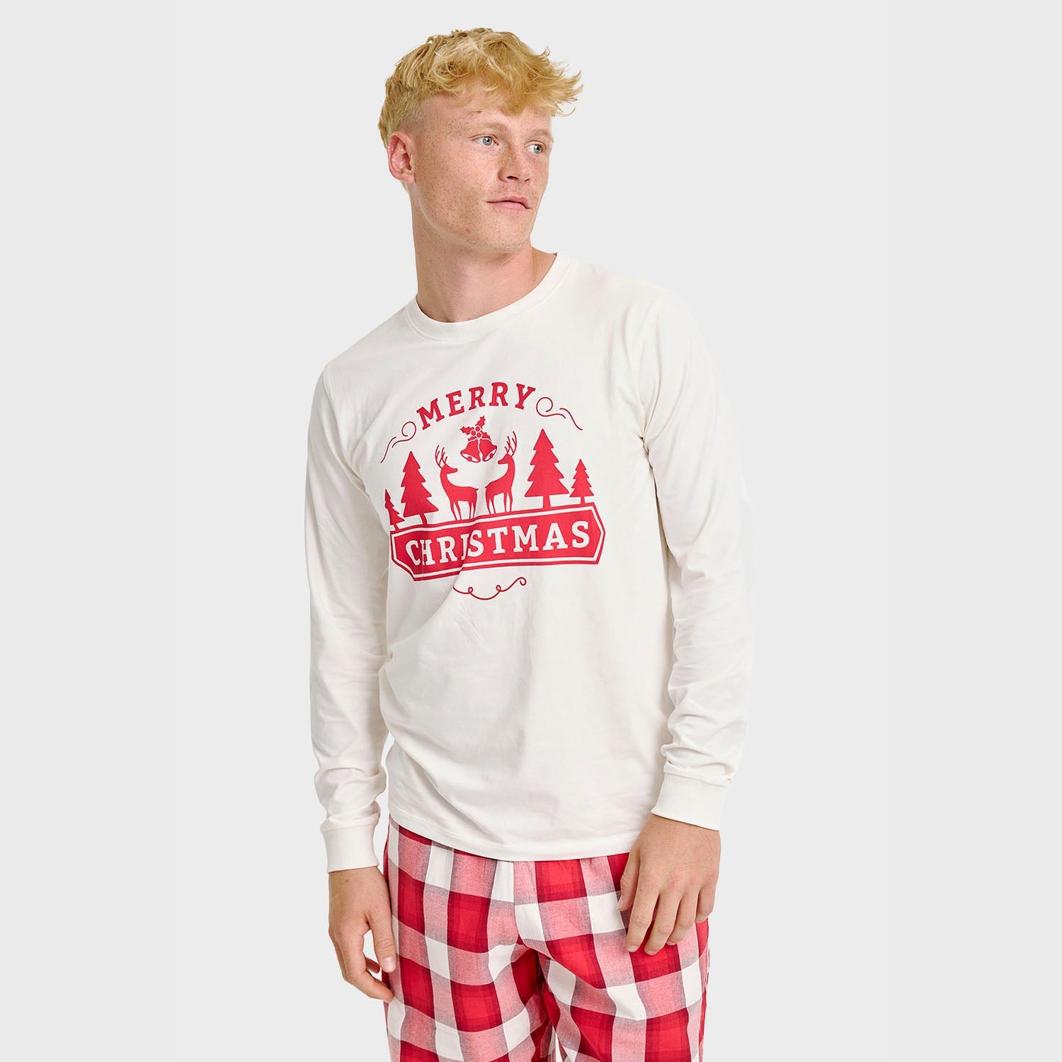 The Merry Christmas pyjama-top – Heren