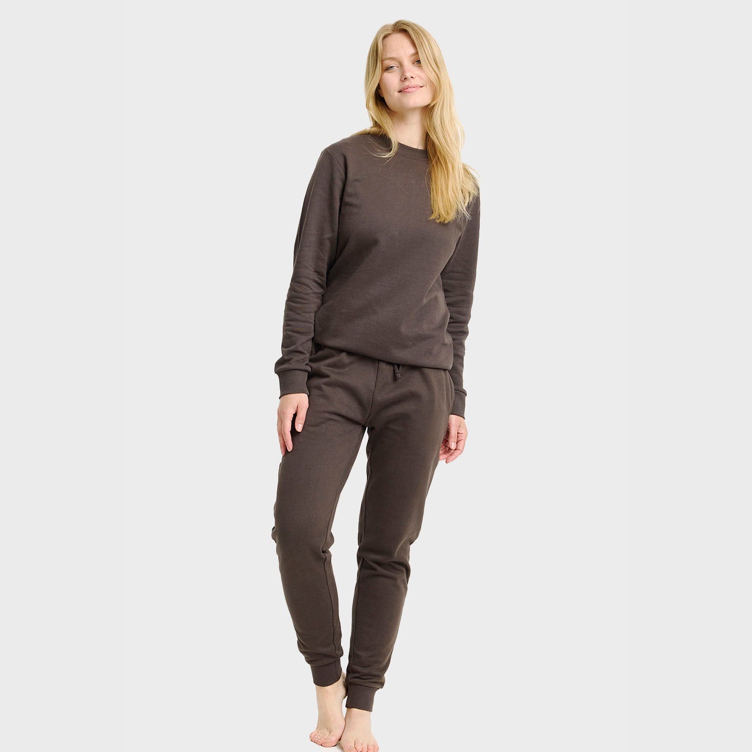 Bruin sweatset – Dames