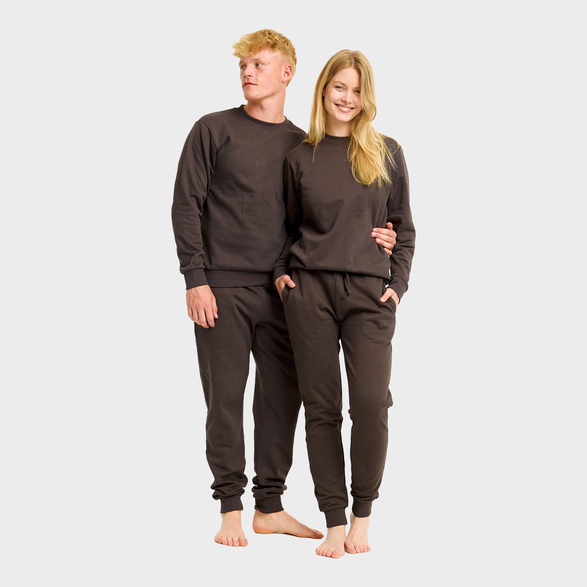 Sweatset bruin - Dames.
