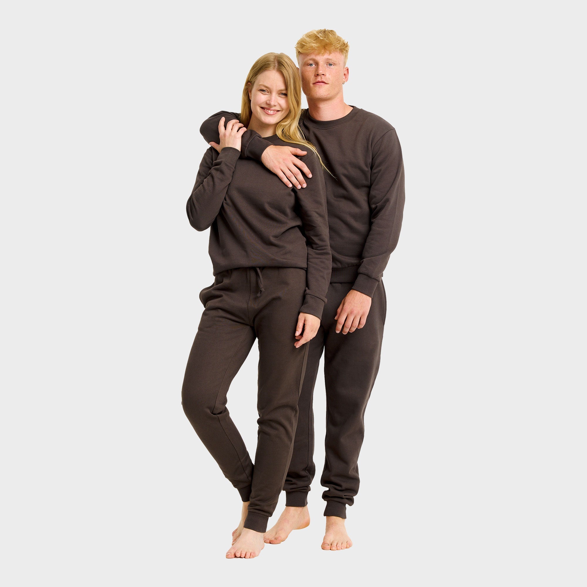 Sweatset bruin - Heren.