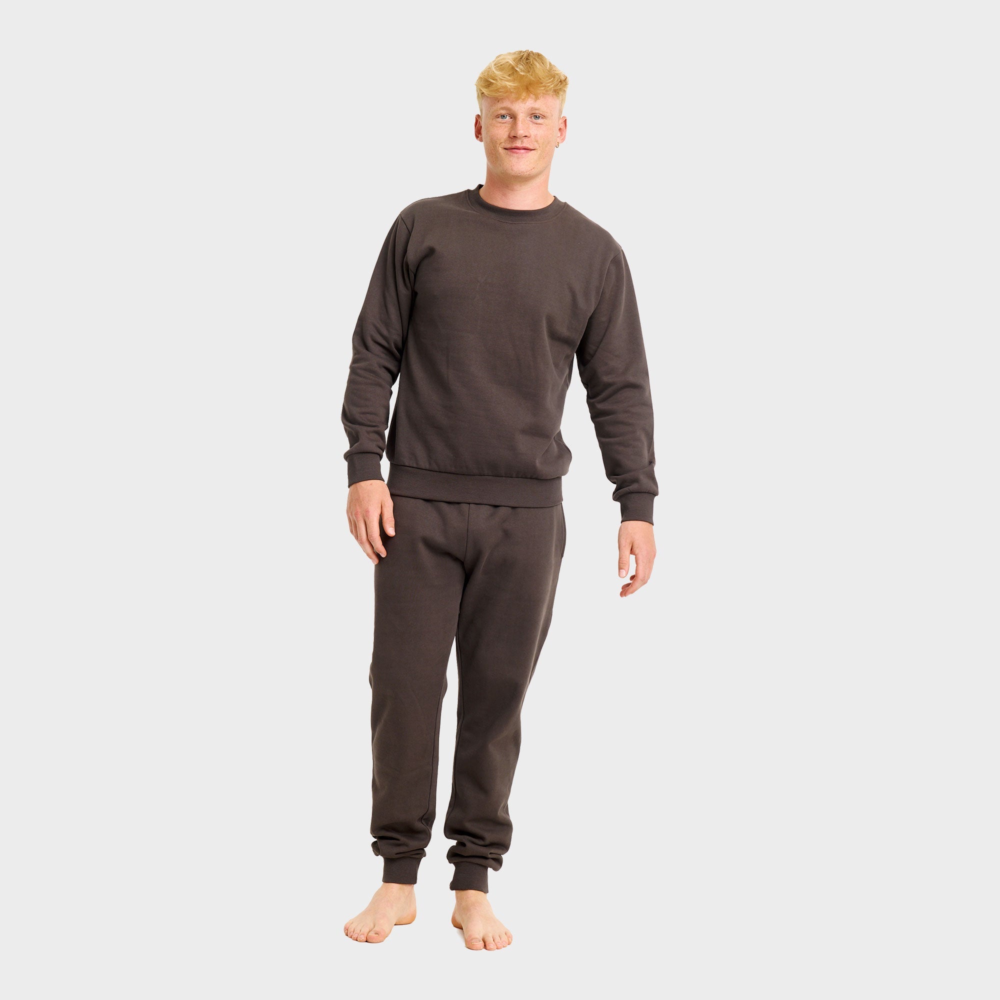 Sweatset bruin - Heren.