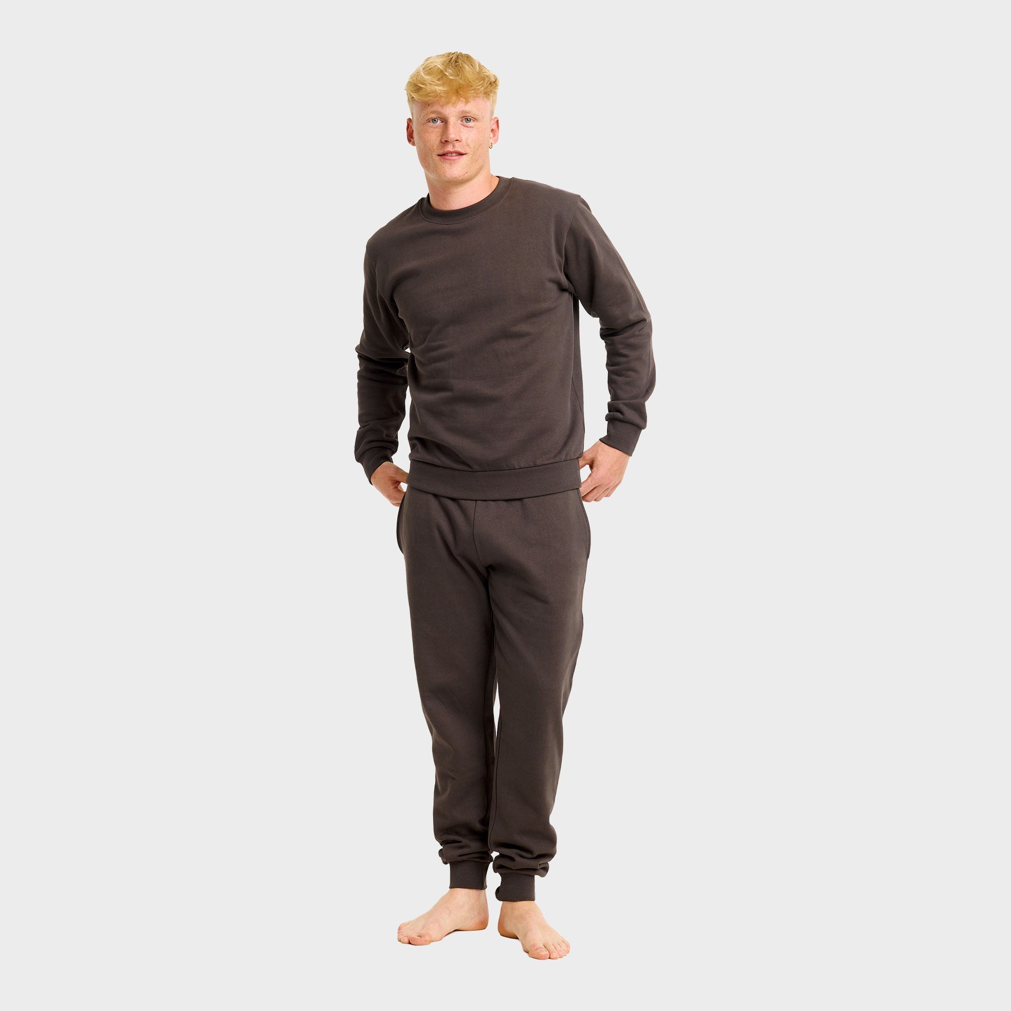 Sweatset bruin - Heren.