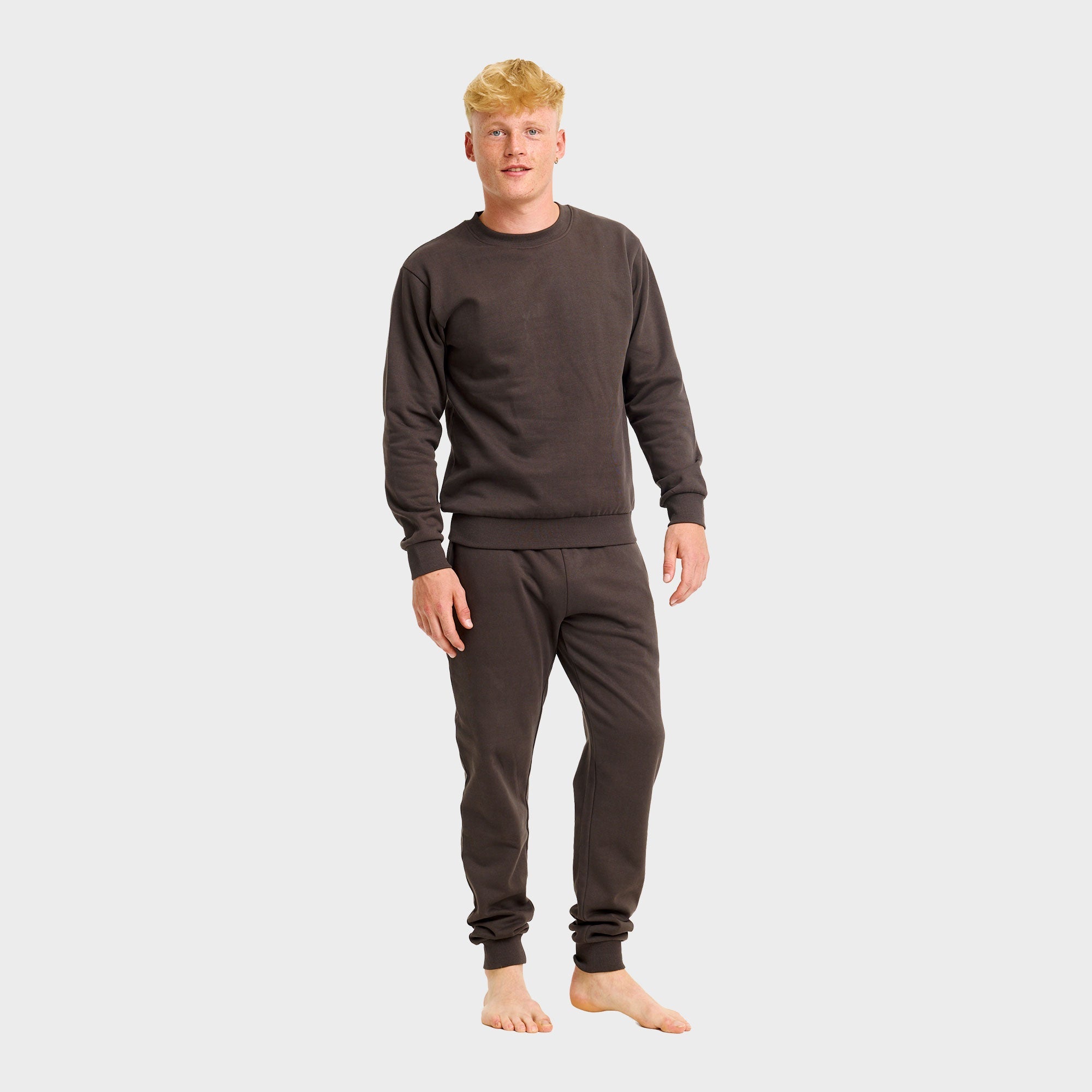 Sweatset bruin - Heren.
