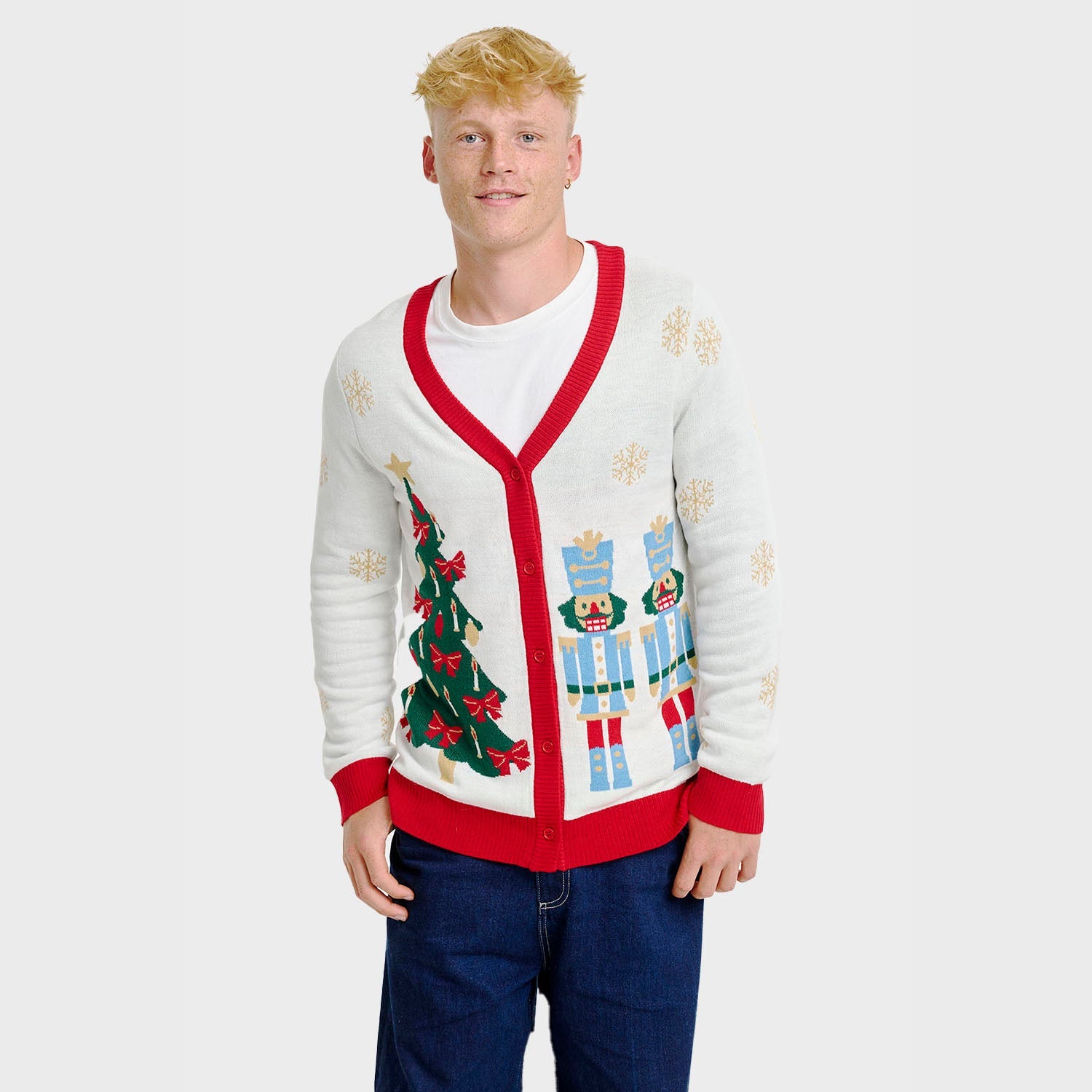 The Nutcracker kerstcardigan – Heren