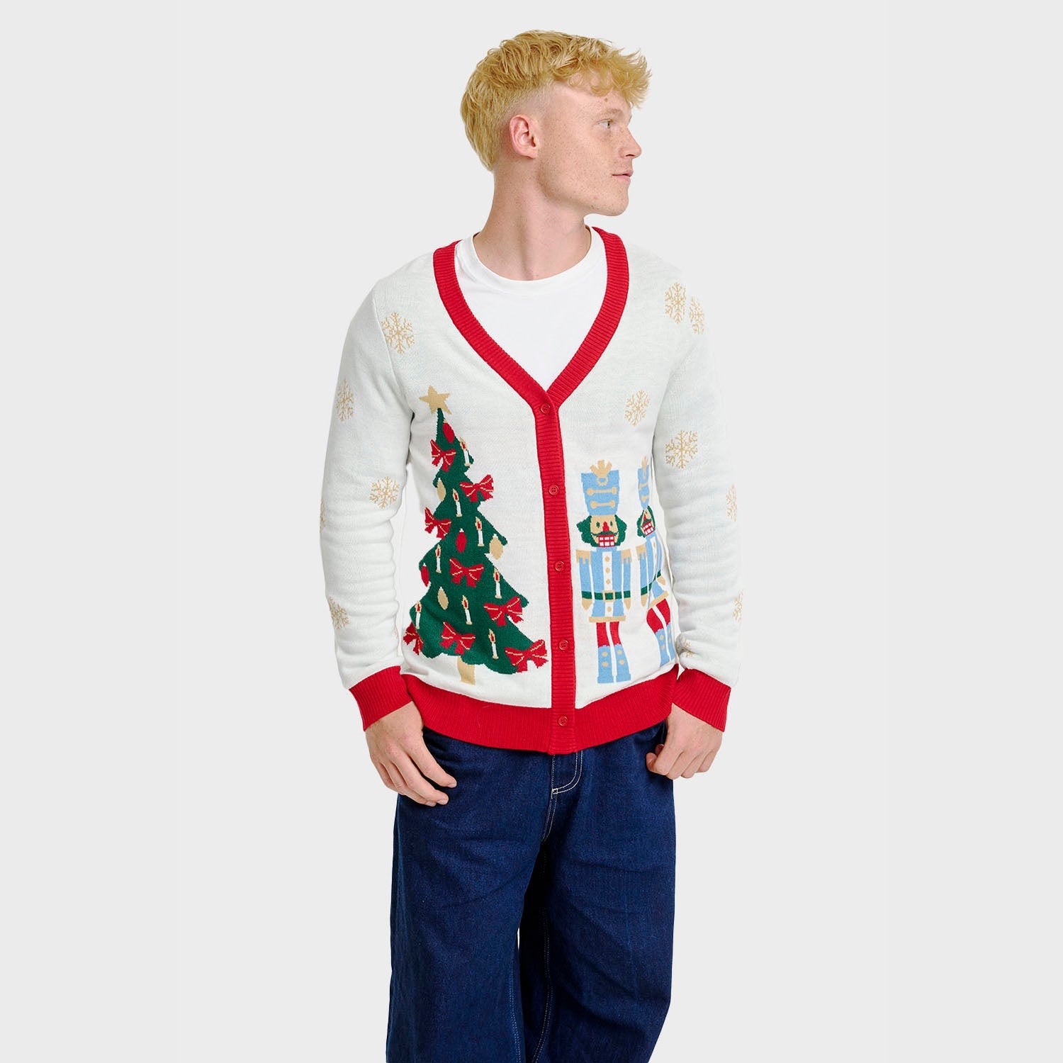 The Nutcracker kerstcardigan – Heren