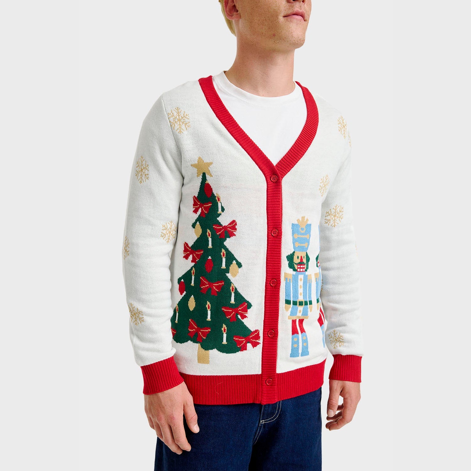 The Nutcracker kerstcardigan – Heren