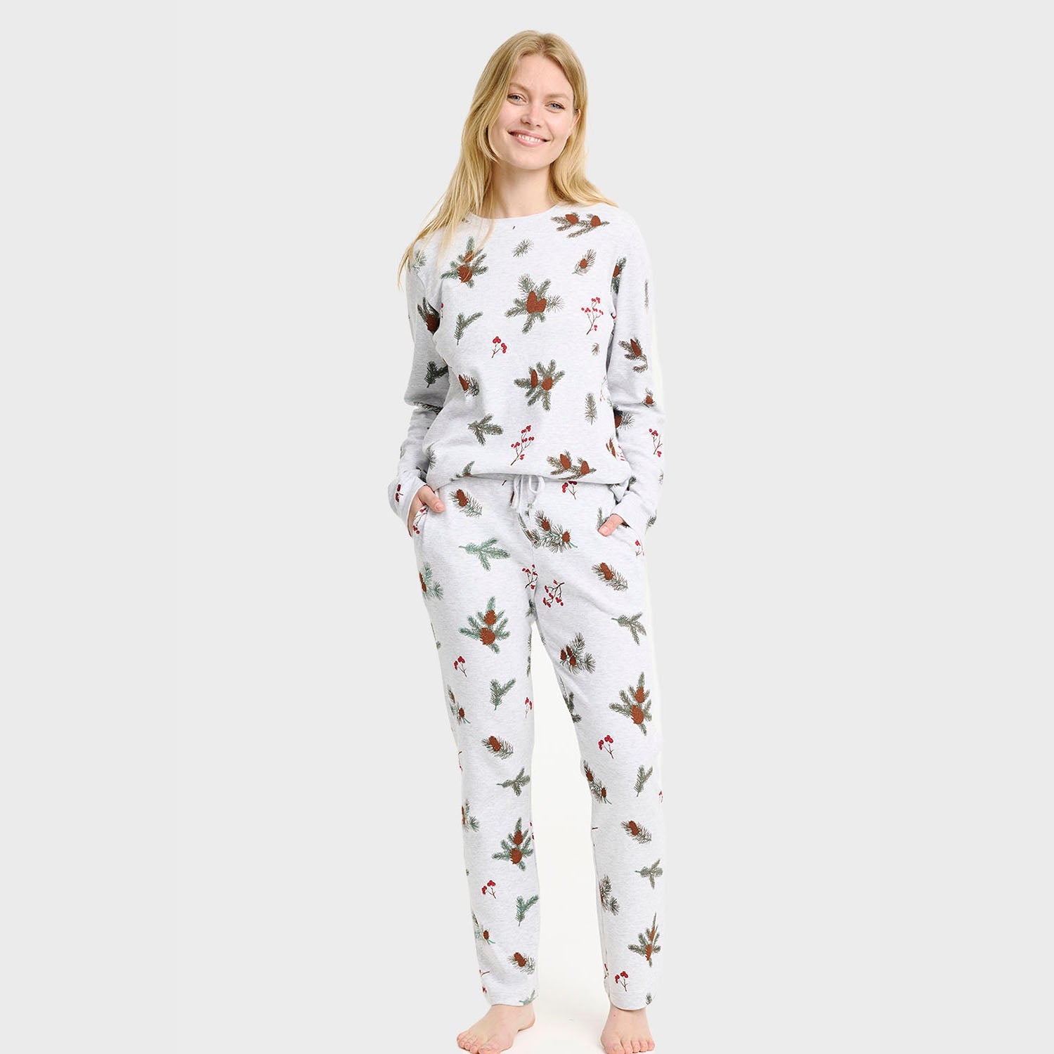 De geribde pyjama – Dames