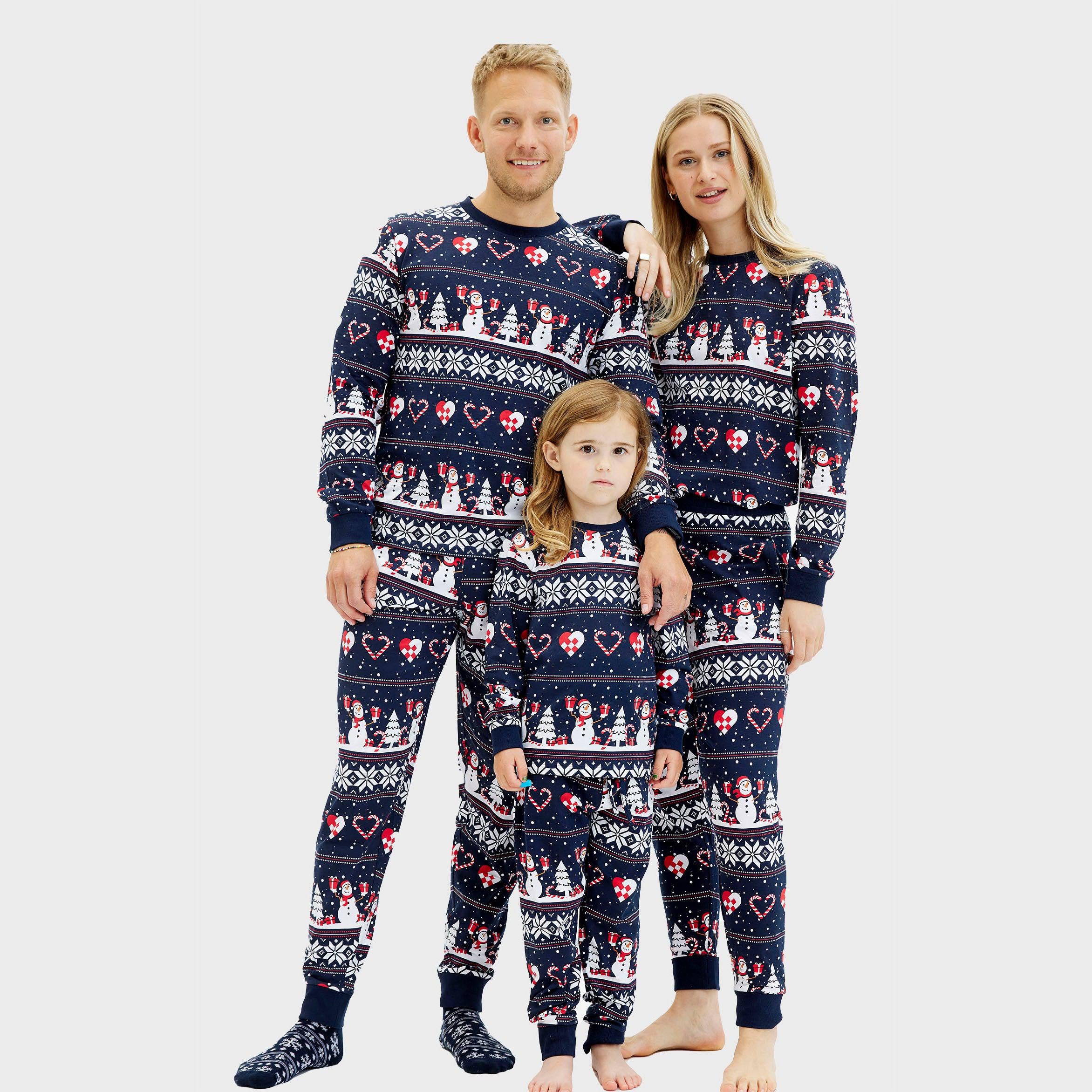 Kersthart Kerstpyjama Navy - Heren.