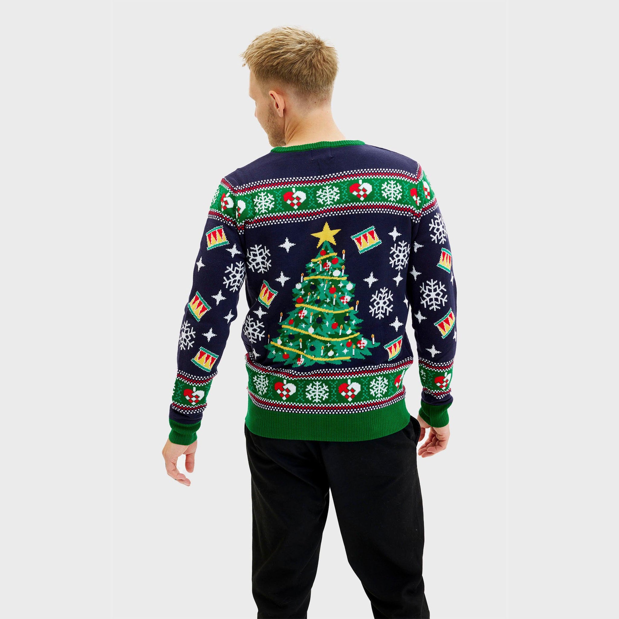 Lelijk kerstsweatshirt voor heren - Grove kerstman top - grappige kerstoutfits - grote maat - top met lange mouwen - nieuwigheid trui - bijpassende vakantiekleding voor het gezin, Rood, 4XL