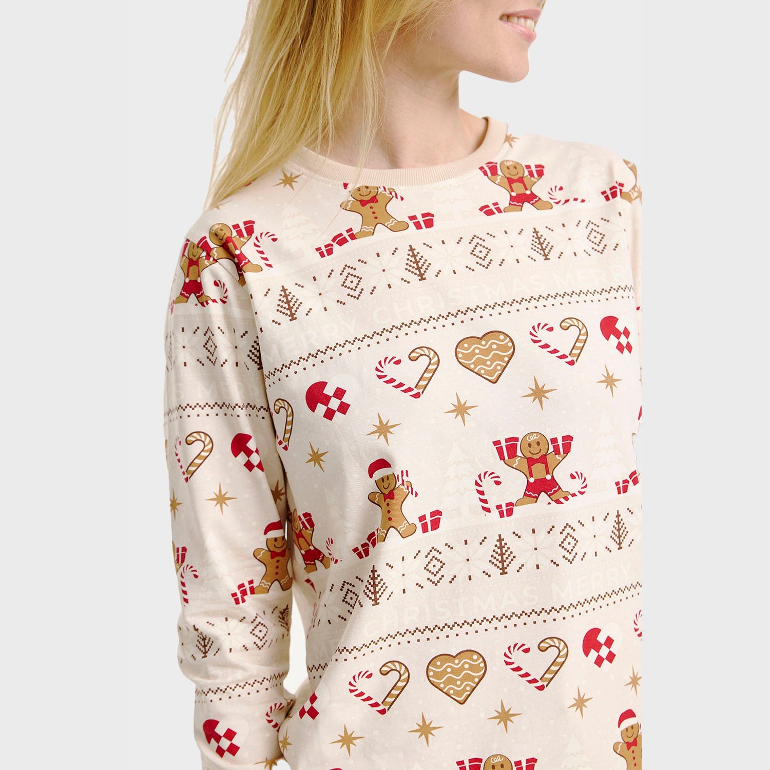 Christmas Cookie kerstpyjama beige – Heren