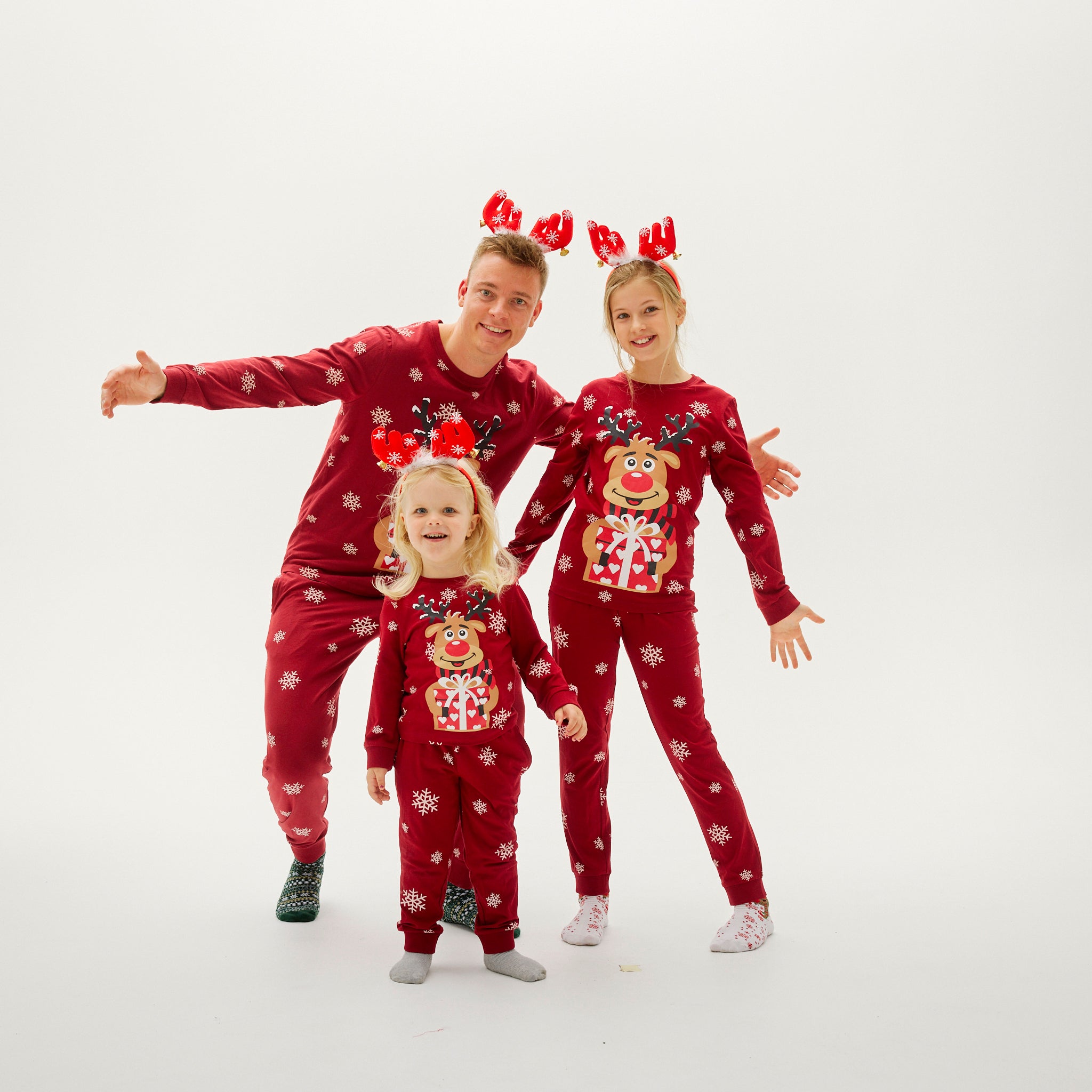 Rudolfs Cute Kerstpyjama Rood - Heren.