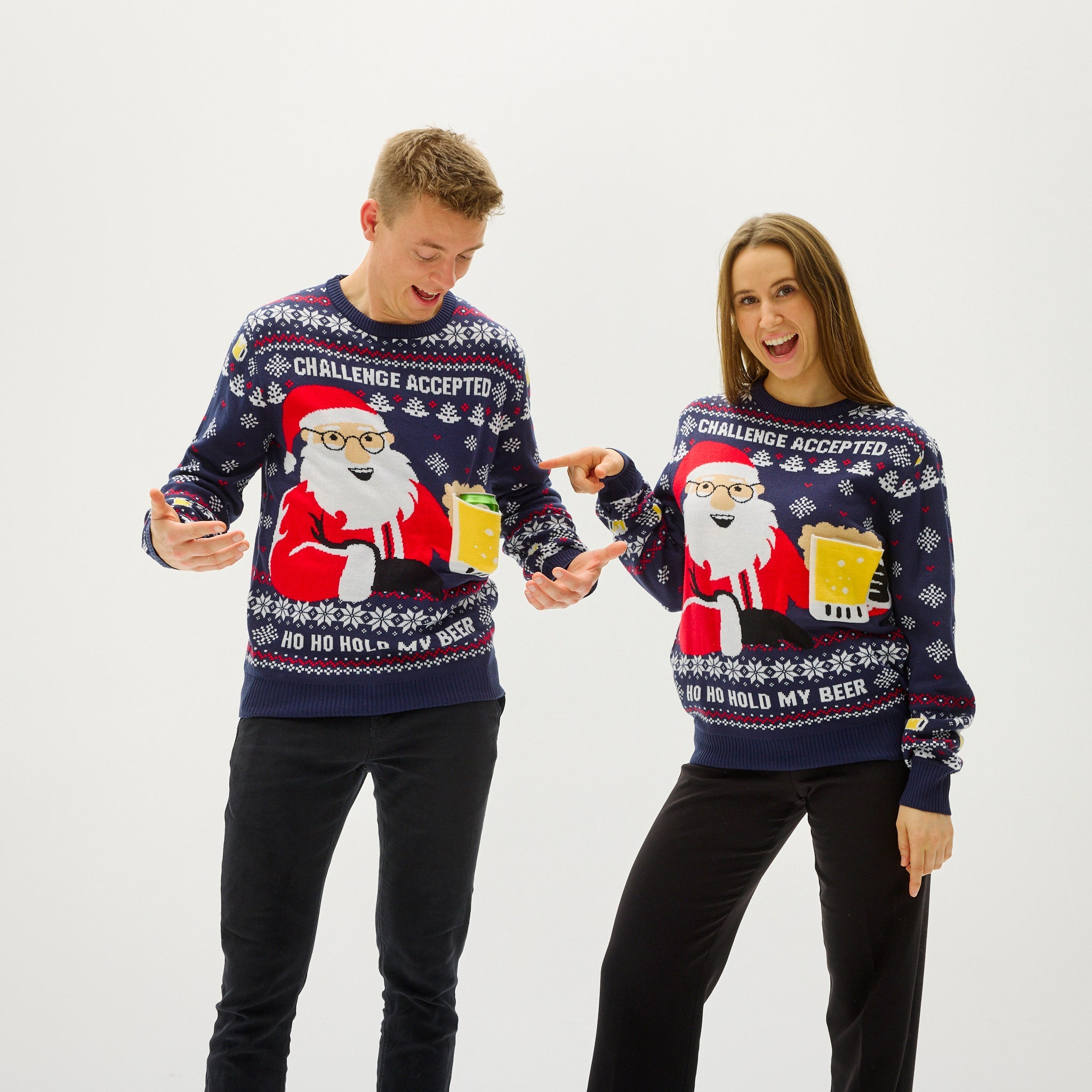 Ho Ho Hold My Beer Sweater - Heren