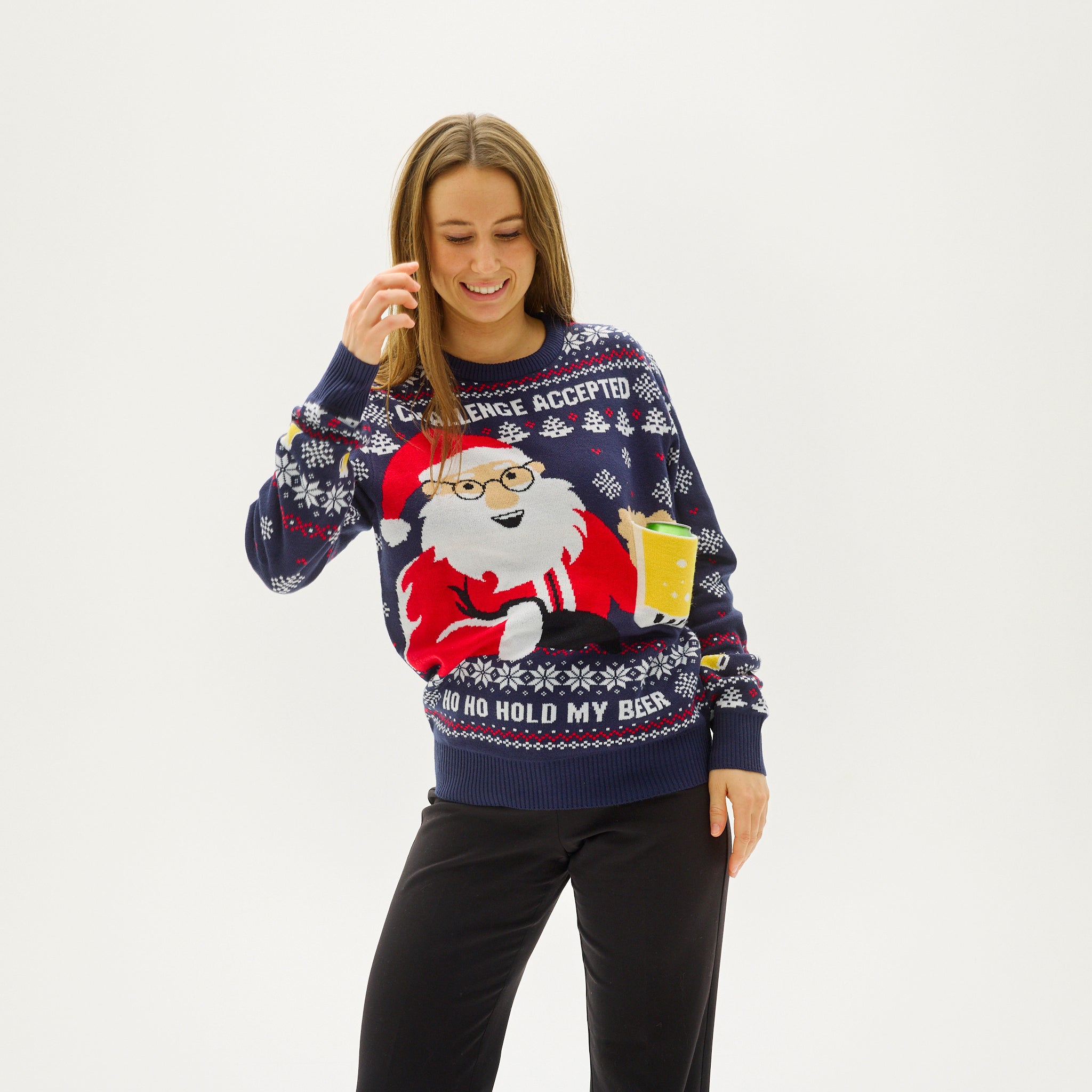 Ho Ho Hold My Beer Sweater - Dames
