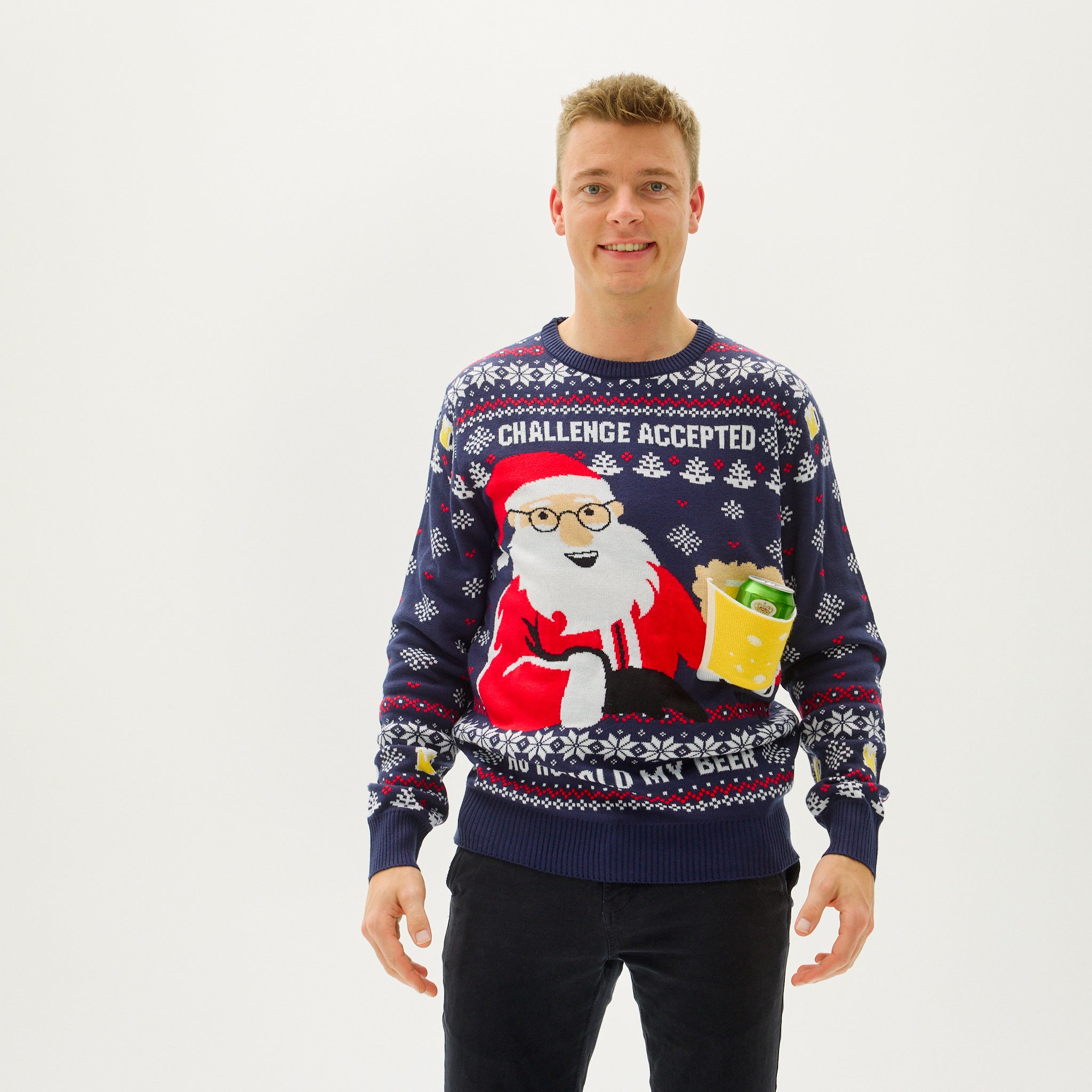 Ho Ho Hold My Beer Sweater - Heren