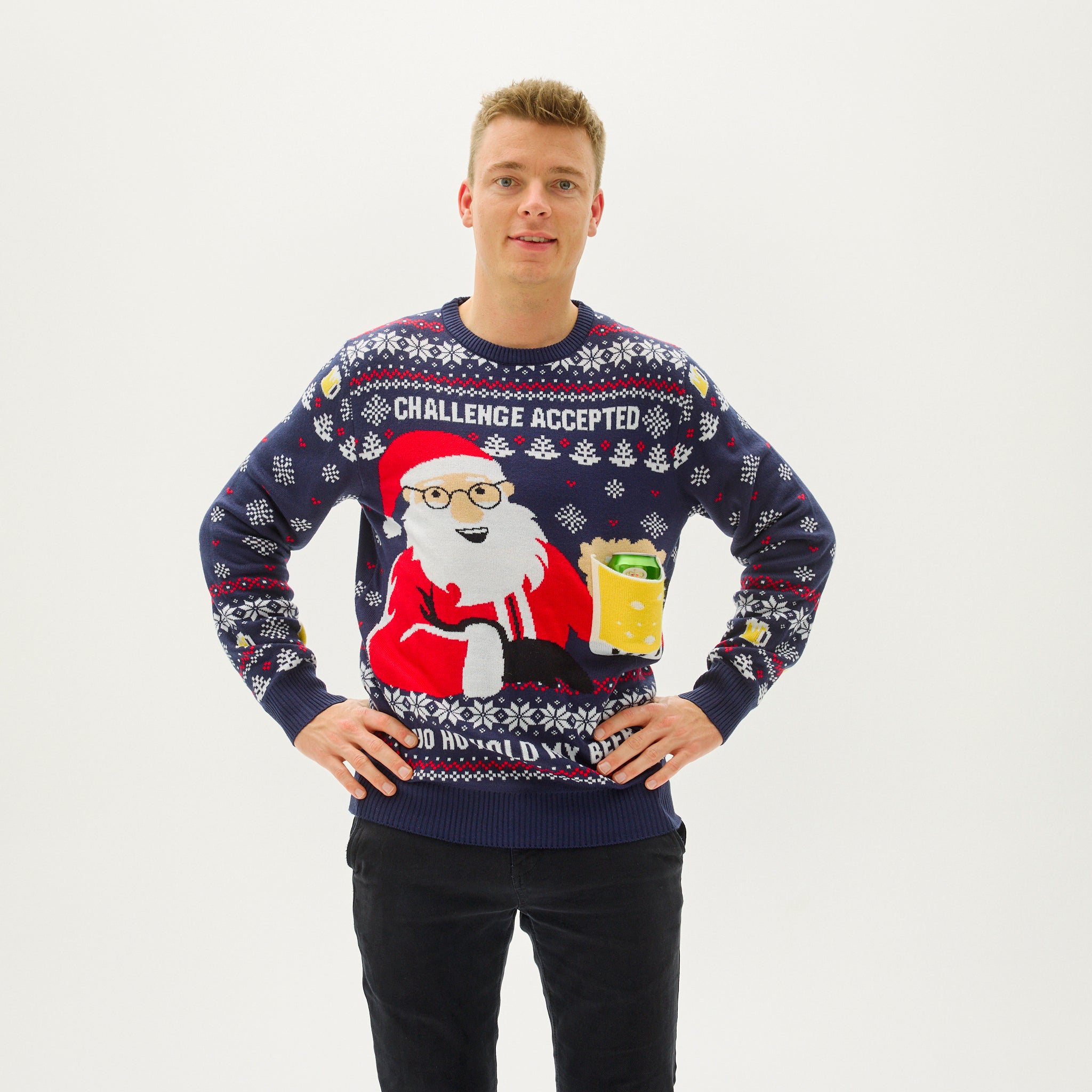 Ho Ho Hold My Beer Sweater - Heren