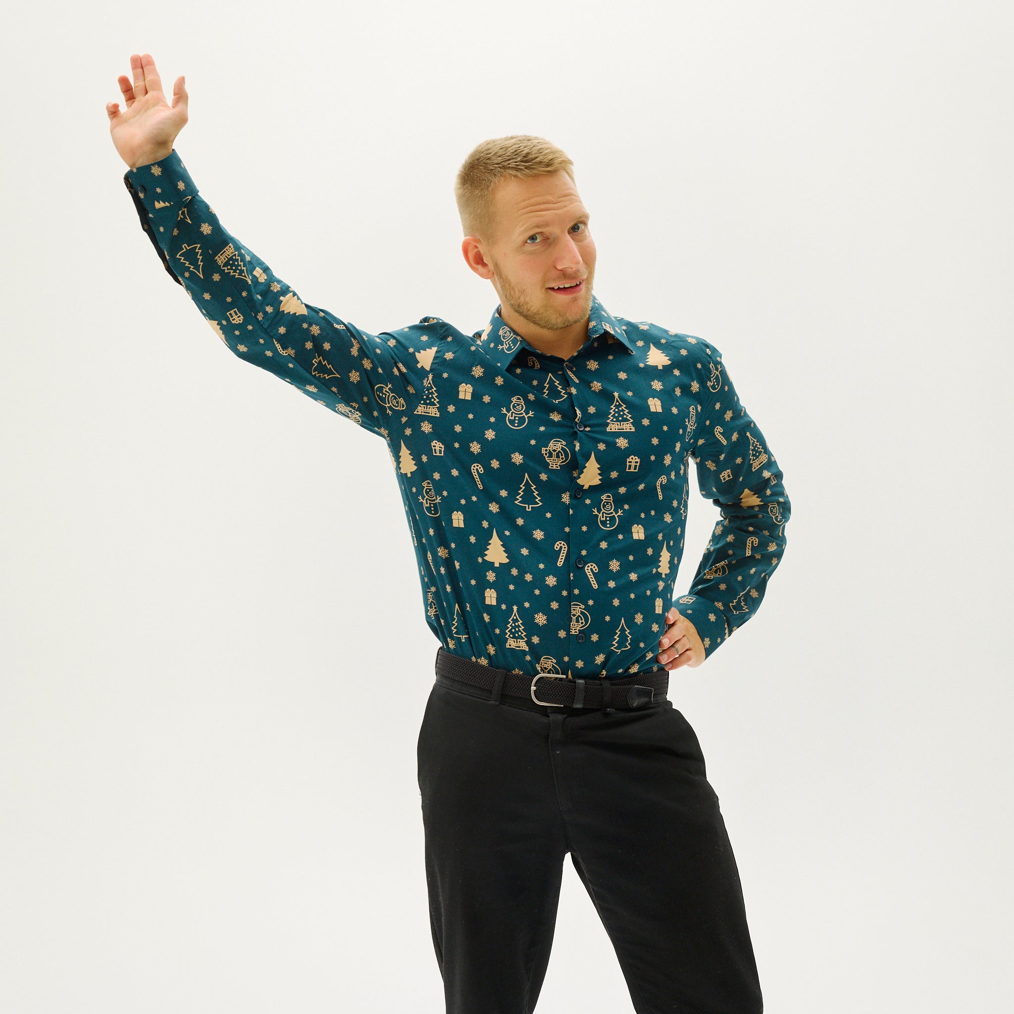 The Snowman's Christmas Shirt - Heren.