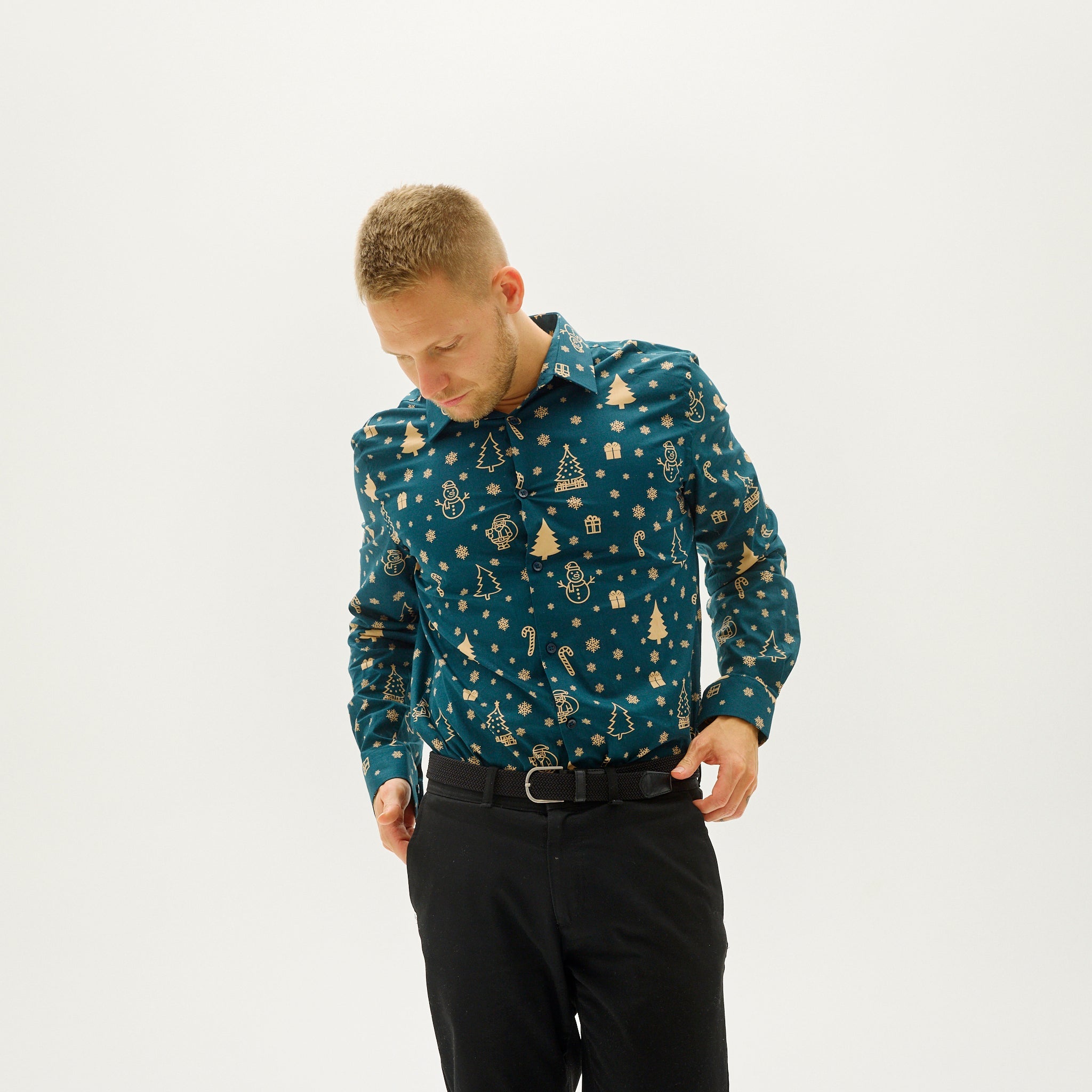 The Snowman's Christmas Shirt - Heren.