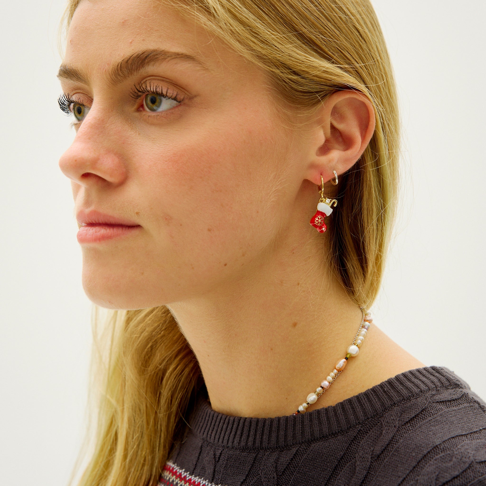 The Christmas Sock Earring