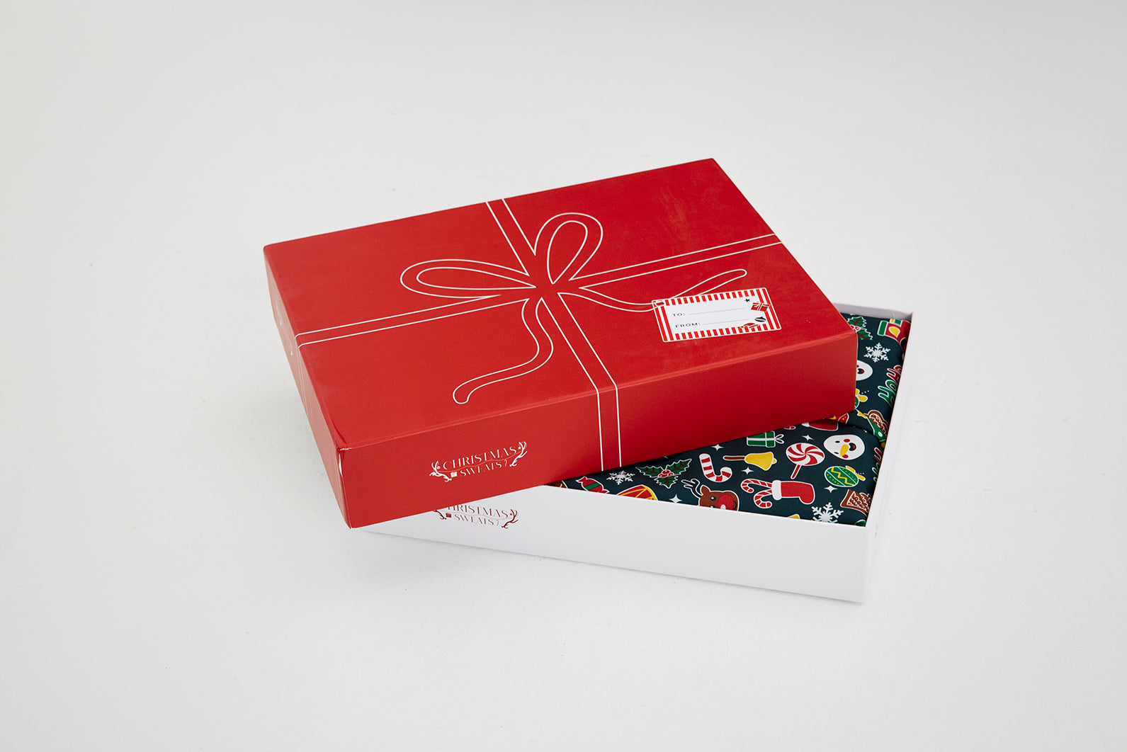 Een rood geopend pakje.